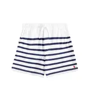 [Polo Ralph Lauren Kids] Polo Ralph Lauren Kids Striped cotton jersey shorts Y 1,5 white