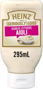 Heinz Seriously Good Garlic Lovers Aioli Flavoured Mayonnaise Egg Mayonnaise Dip