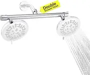 Dual Shower Head Adapter Build-in Shut Off Valve for DIY Yourself Shower Head Combo, G1/2 Connection Shower Head Splitter for Rain Shower Head& Handheld Shower Head Combination - Chrome