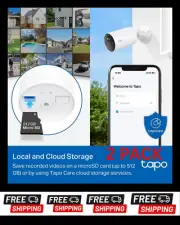 2 Tp-Link Tapo Smart Home BatteryPowered Indoor/Outdoor Security Camera,Wireless