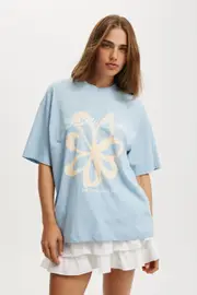 [Cotton On Women] Cotton On Women - Britney Spears Boxy Graphic Tee - Lcn br britney spears one more time/ dusk blu L LCN BR BRITNEY SPEARS ONE MORE TIME/ DUSK BLU