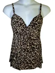 Miraclesuit Belle Gattino Adora Swim Dress SIZE 8 Animal Print