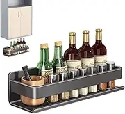 Storage Shelf, Floating Shelf, Cabinet Organizer, Metal Condiment Bottle Holder, Multifunctional Bathroom Organizer, Shower Storage Shelf, Decoració