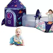 Lightweight Space Ship Play Tent & Crawl Tunnel for Toddlers - Fun Anywhere!