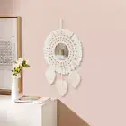 Hanging Decoration Mirror Bohemian Hanging Mirror Hand Woven Mirror Home Decor