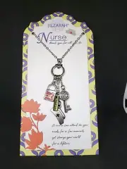 NEW JILZARAH Clay Beads NURSE Pendant Necklace KEY LOCK HAT CHARM