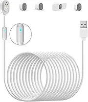 LIFEMOI Upgraded, 32.8FT/10m USB Power Charging Cable with Breathing Light, Thicker Charging Cable, Compatible with Arlo Pro 5S 2K, Pro 4, Pro 3, Floodlight, Ultra 2, Ultra, and Go 2 Cameras (32.8Ft)