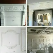 1X Carved Decal Unpainted Wood Applique Door Wall Onlay Frame Corner Decor
