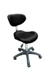 Beauty Salon Office Chair With Back Rest Adjustable - Black