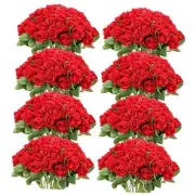 120 Pcs Roses Artificial Flowers in Bulk,Long Stem Artificial Flower