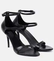 [Balenciaga] Balenciaga Honey leather sandals AU 5 black