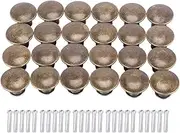 Pvcqjkd 25PCS Vintage Door Drawer Knobs 30mm Antique Kitchen Cabinet Cupboard Handles, for Dresser and Cabinet, Old Bronze