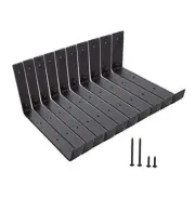 9 Inch Heavy Duty J Shelf Brackets with Lip Floating Hook Iron L Shelf