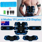 Body Fitness EMS Abdominal Stimulator Arm Muscle Trainer Belt Toner Train ABS MQ