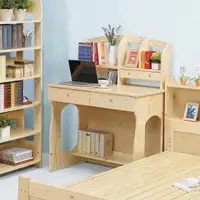 在飛比找momo購物網優惠-【AS雅司設計】漢娜松木含書架書桌