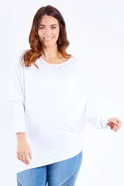 Softly Swinging Bamboo Batwing Top--BOHO-985