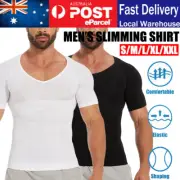 Men Slimming Body Shaper Underwear Corset Compression Shirt Tops Singlet Dad Bod