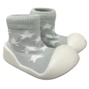 Rubber Soled socks Grey Star