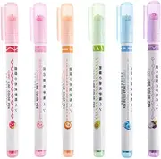 DOITOOL 6pcs Set Highlighter Pens Set Smooth Gliding Art Markers for Note Taking and Safe Flair Pens for Office School and Home Use Portable and Compact Design