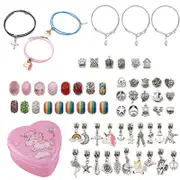 Catzon Charm Bracelet Making Kit for Girls Unicorn DIY Christmas Craft Gifts