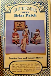 Hare Rabbit Mouse Country Craft Sewing Pattern 705 UC Buttermilk Briar Patch