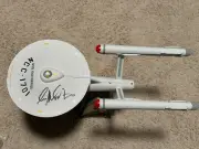 Hallmark Star Trek USS Enterprise Tree Topper signed by William Shatner JSA Cert