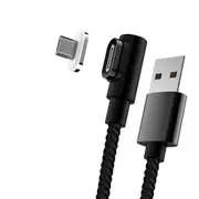 Magnetic Sideway Fast Charging Cable for Micro USB 1m Black