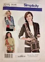 Simplicity Pattern 2275 Day Bag Purse Tote Bag Sewing Craft Project (H)