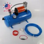 150PSI AIR COMPRESSOR WITH 6 LITER TANK DC 12V FOR TRAIN HORNS MOTORHOME TIRES