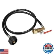 Roastove Propane Refill Adapter Hose 48" with ON/Off Control Valve,350PSI Hig