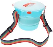 GAROZATION Folding Bucket Water Tub Collapsible Buckets Small Buckets Camping Picnic Fishing Bucket Minnow Bucket Fishing Collapsible Bucket Fishing Bucket Collapsible Sky-Blue Plastic