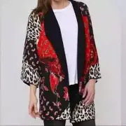 NEW Alice + Olivia Hester Patchwork Wool Cardigan Jacket Size XS S