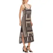 VINCE CAMUTO NEW Women's Geo-print Cross-back Slip Dress TEDO