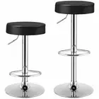 2x Bar Stools PU Leather Barstools Kitchen Stool Set Swivel Counter Chairs