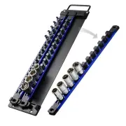 Portable Socket Organizer Steel Tray with Handle – Heavy Duty Aluminum Socket...