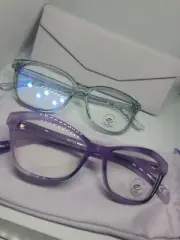 2 pair Prive Revaux Dynamic Duo Blue Light Readers +3.50 purple marble gray