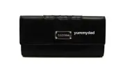OROTON GEOMETRIC LARGE SLIM CLUTCH LEATHER WALLET IN BLACK BNIB RRP$215