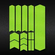 CARBON GREEN Bike Frame Protective Decal Sticker Mountain Bicycle MTB Protector