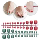 French style Soft Pure Colour Fake Sticker Extensions Tip Patch Toe False Nail