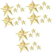 [Abaodam] 16 Pcs Pentagram Badge Brooches Scarf Pin Lapel Pin for Men Star Lapel Pin Nurse Funny Brooch Scarf Brooch Pin Backpacks Pin Veterans Day Pin Bulk Child Alloy Shawl Golden