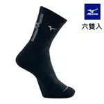 【MIZUNO 美津濃】男運動厚底襪 6雙入 32TXB00709Q（黑X白）