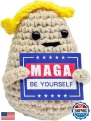 Positive Cute Potato Funny Crochet Gift for Women Lover Creative Surprises Em