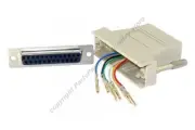Lot10 DB25 pin Female~RJ12/RJ11 Jack Modular Adapter 6P6C 6wire Phone/Telephone