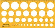 Liquidraw Circle Template Stencil Ellipse Oval Triangle Square Hexagon Geometry Shapes Templates For Drawing Rulers Technical Drafting Stencils Engineering Architecture (35 Circles)