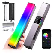 Portable Rgb Led Video Light Stick with Touch Bar & App Control Magnetic Handheld Photography Lighting Wand Dimmable 3200k~5600k