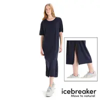 在飛比找momo購物網優惠-【Icebreaker】女 Granary 圓領短袖長版洋裝