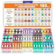 180Pcs Car Fuses Assorted Kit, 60 Mini Blade Car Fuse +60