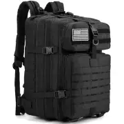 45L Military Tactical Backpack Large Army Men Backpack 3 Day Assault Bag Black
