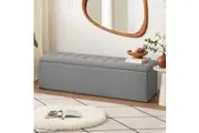 Artiss Storage Ottoman Blanket Box 140cm Linen Grey