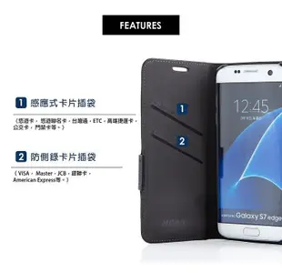 【愛瘋潮】免運 現貨 Moxie SAMSUNG S7 Edge G935F 防電磁波 真皮手機皮套 (7折)